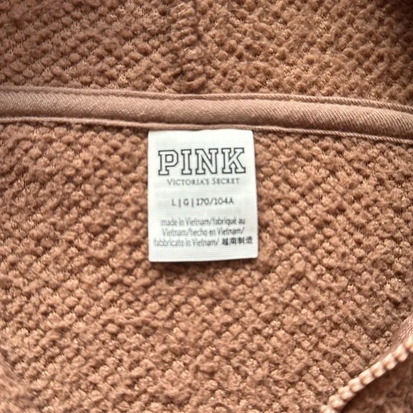 PINK Victoria's Secret Brown Sherpa Hoodie - Picture 4 of 4